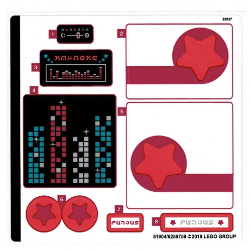 Sticker Sheet for Set 70828-1 ([No Color/Any Color])