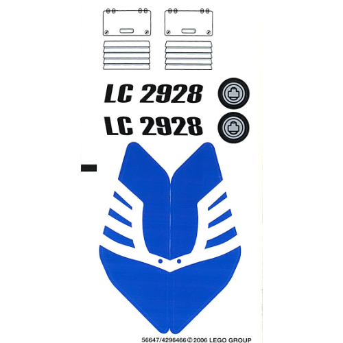 Sticker Sheet for Sets 2928-1, 2928-2 ([No Color/Any Color])