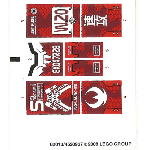 Sticker Sheet for Set 8111-1 ([No Color/Any Color])
