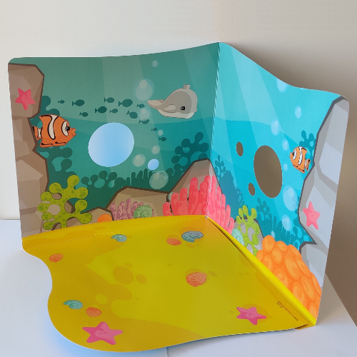Backdrop, Duplo Ocean Scenery, for Set 10972-1 ([No Color/Any Color])