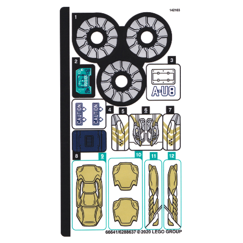 Sticker Sheet for Set 76144-1 ([No Color/Any Color])