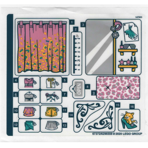Sticker Sheet for Set 41427-1 ([No Color/Any Color])