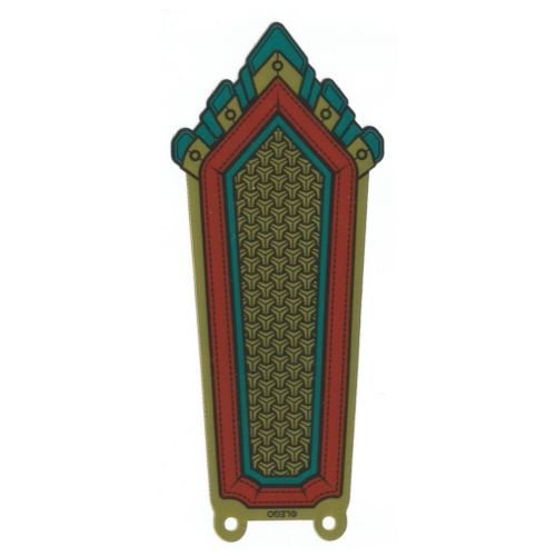 Large Figure Skirt, Center Panel, with Red and Dark Turquoise Print ([No Color/Any Color])