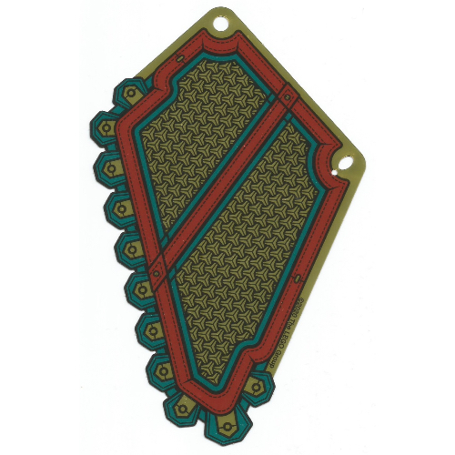 Large Figure Skirt, Right Panel, with Red and Dark Turquoise Print ([No Color/Any Color])