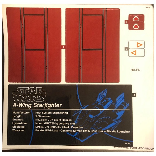 Sticker Sheet 1 for Set 75275-1 ([No Color/Any Color])