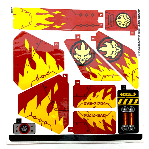 Sticker Sheet for Set 71704-1 ([No Color/Any Color])