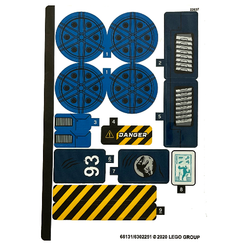 Sticker Sheet for Set 75940-1 ([No Color/Any Color])