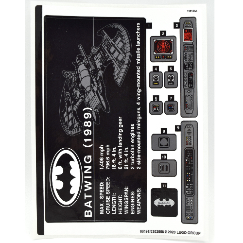 Sticker Sheet for Set 76161-1 ([No Color/Any Color])