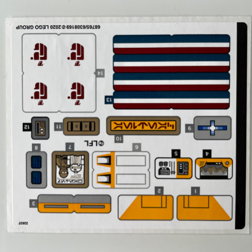 Sticker Sheet for Set 75290-1 ([No Color/Any Color])