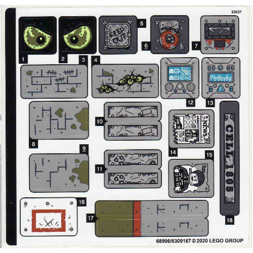 Sticker Sheet for Set 70435-1 ([No Color/Any Color])