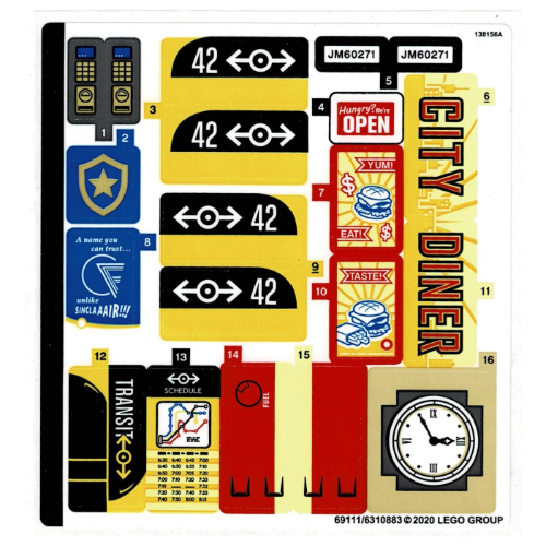 Sticker Sheet for Set 60271-1 ([No Color/Any Color])