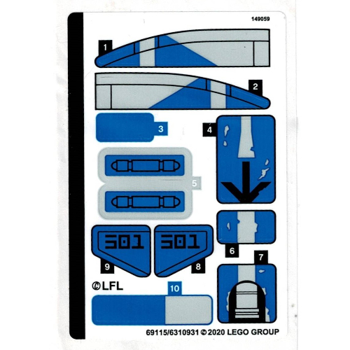 Sticker Sheet for Set 75280-1 ([No Color/Any Color])