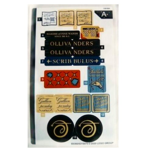 Sticker Sheet 1 for Set 75978-1 ([No Color/Any Color])