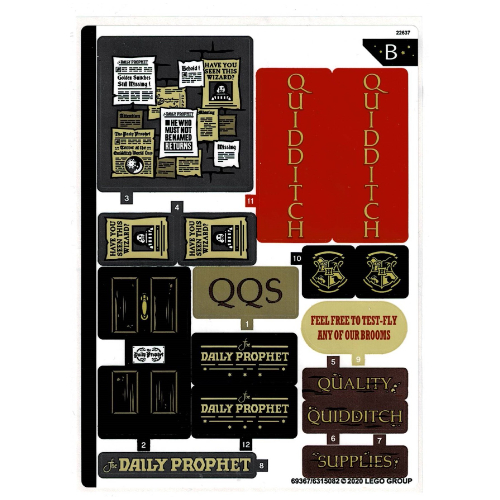 Sticker Sheet 2 for Set 75978-1 ([No Color/Any Color])