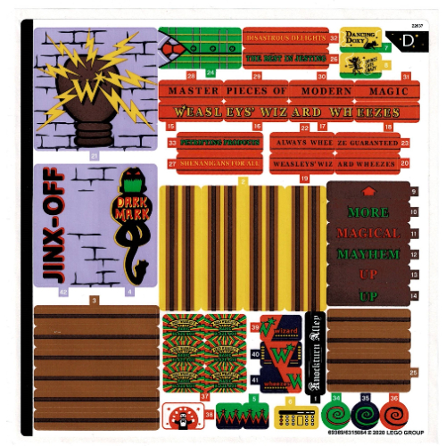 Sticker Sheet 4 for Set 75978-1 ([No Color/Any Color])
