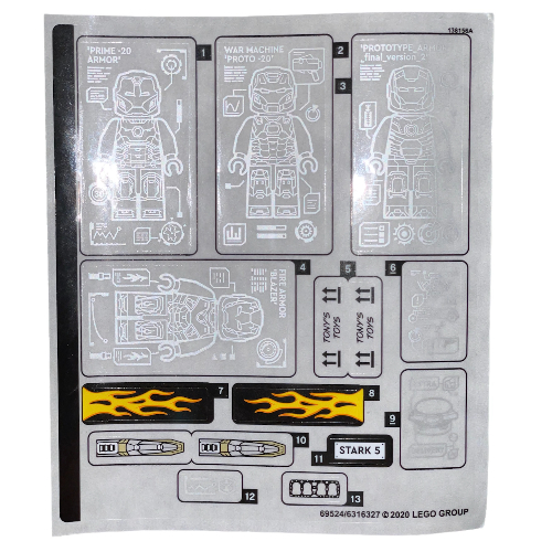 Sticker Sheet for Set 76167-1 ([No Color/Any Color])