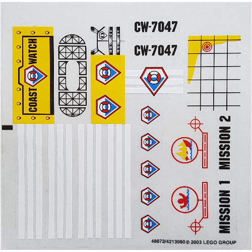 Sticker Sheet for Set 7047-1 ([No Color/Any Color])