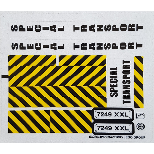 Sticker Sheet for Set 7249-1 ([No Color/Any Color])