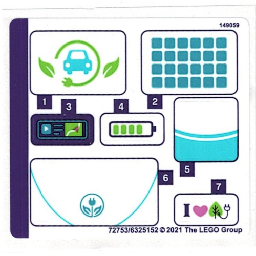 Sticker Sheet for Set 41443-1 ([No Color/Any Color])