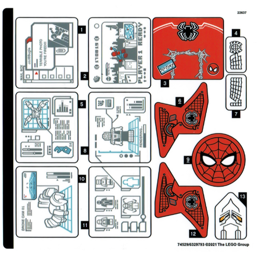 Sticker Sheet for Set 76175-1 ([No Color/Any Color])
