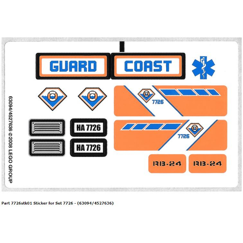 Sticker Sheet for Set 7726-1 ([No Color/Any Color])