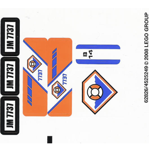 Sticker Sheet for Set 7737-1 ([No Color/Any Color])