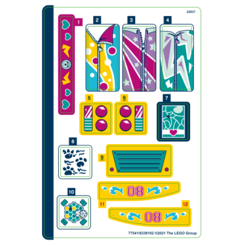 Sticker Sheet for Set 41681-1 ([No Color/Any Color])