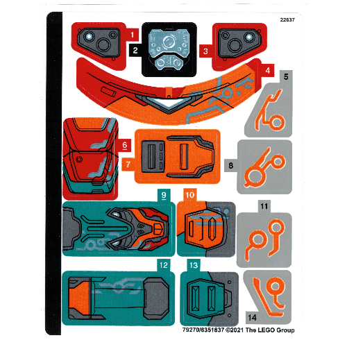 Sticker Sheet for Set 76194 -1 ([No Color/Any Color])