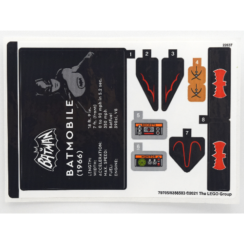 Sticker Sheet for Set 76188-1 ([No Color/Any Color])