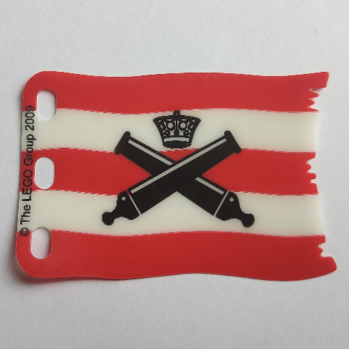Flag 7 x 4 with Crossed Cannons over Red Stripes Print ([No Color/Any Color])