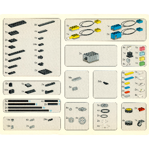 Activity Booklet 1 - Parts Tray Organizer Card - Set 9701 ([No Color/Any Color])