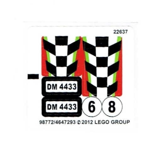 Sticker Sheet for Set 4433-1 ([No Color/Any Color])