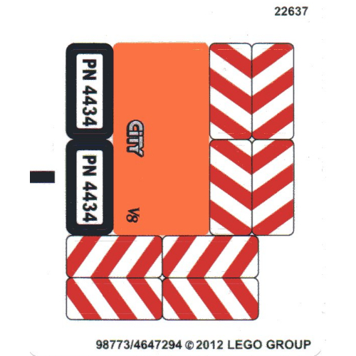 Sticker Sheet for Set 4434-1 ([No Color/Any Color])