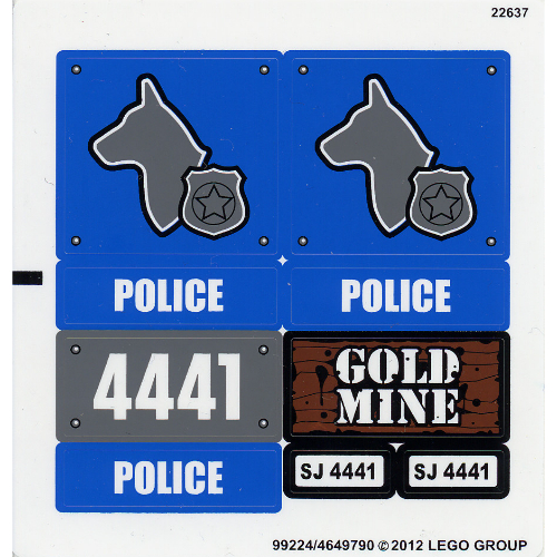 Sticker Sheet for Set 4441-1 ([No Color/Any Color])