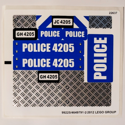 Sticker Sheet for Set 4205-1 ([No Color/Any Color])