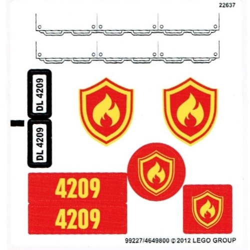 Sticker Sheet for Set 4209-1 ([No Color/Any Color])