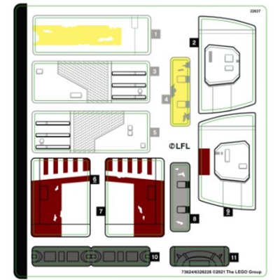 Sticker Sheet for Set 75301-1 ([No Color/Any Color])