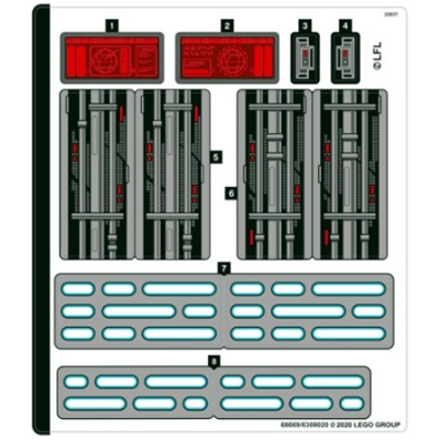 Sticker Sheet for Set 75291-1 ([No Color/Any Color])