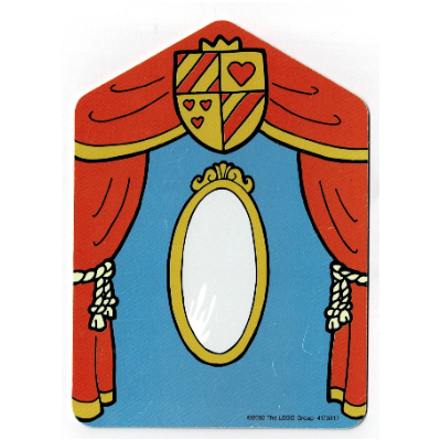 Backdrop for Set 3615-2 / 9131-1, Mirror and Orange Curtains / Alchemy Lab ([No Color/Any Color])