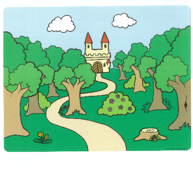 Backdrop for Sets 3615-2 and 9131-1, Serpentine Road, Castle / Serpentine Road, Forest ([No Color/Any Color])