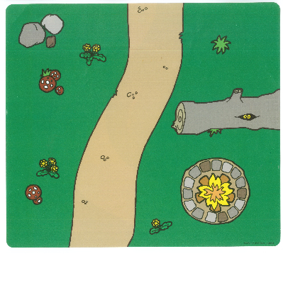 Playmat, Duplo, Curved Road, Firepit / Curved Road, Pond Print ([No Color/Any Color])