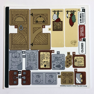 Sticker Sheet for Set 21341-1 ([No Color/Any Color])