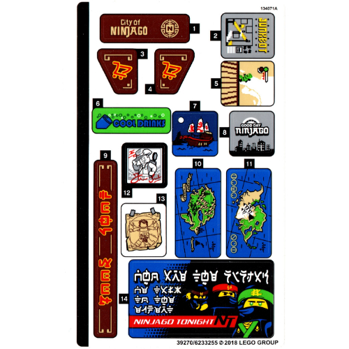 Sticker Sheet 2 for Set 70657-1 ([No Color/Any Color])