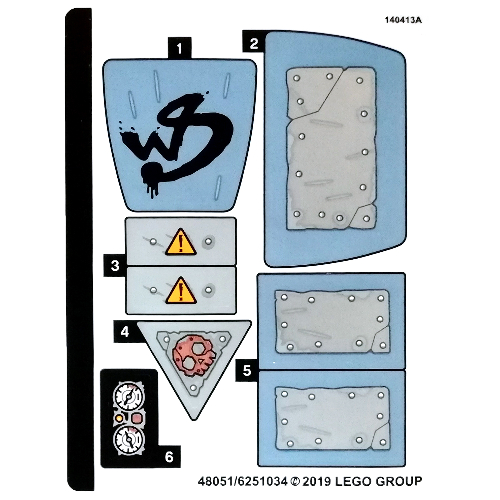 Sticker Sheet for Set 70829-1 ([No Color/Any Color])