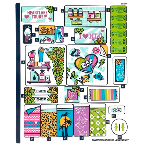 Sticker Sheet for Set 41395-1 ([No Color/Any Color])