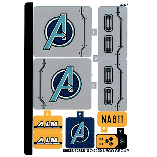 Sticker Sheet for Set 76143-1 ([No Color/Any Color])