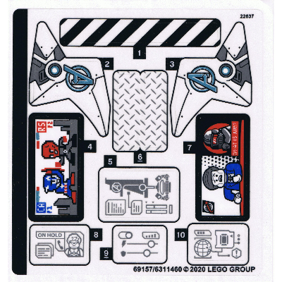 Sticker Sheet for Set 76166-1 ([No Color/Any Color])