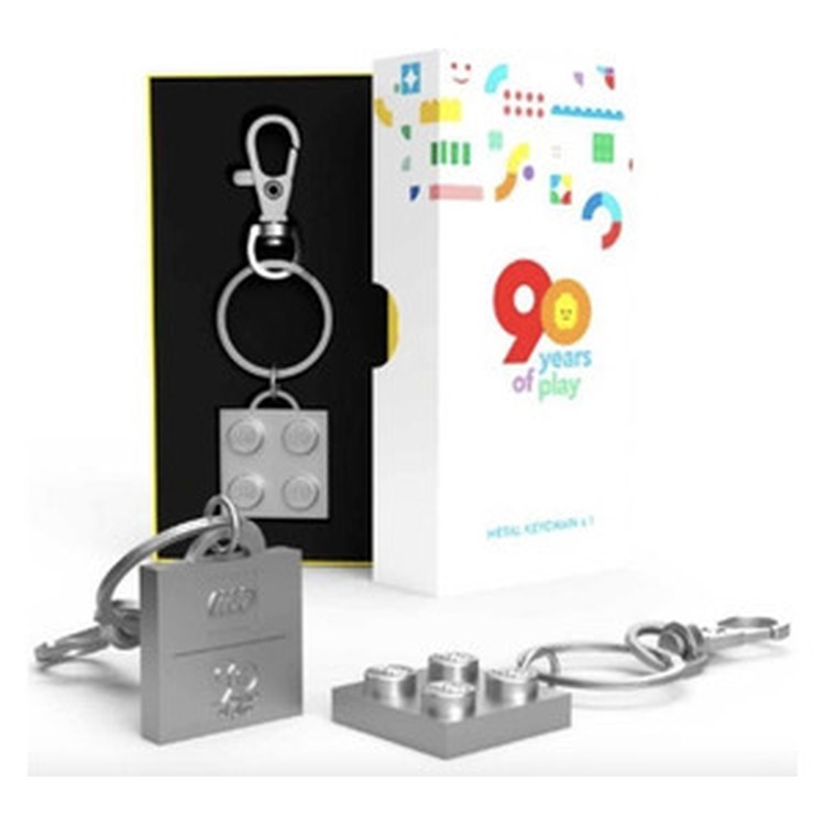 90 Years of Play Metal Key Chain