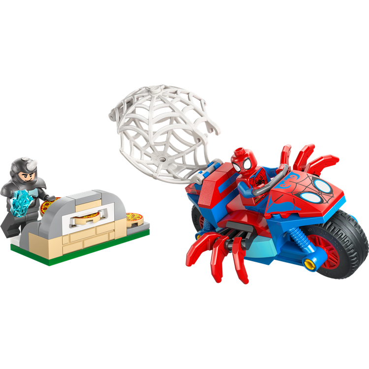 Spidey on his Motorcycle vs. Rhino
