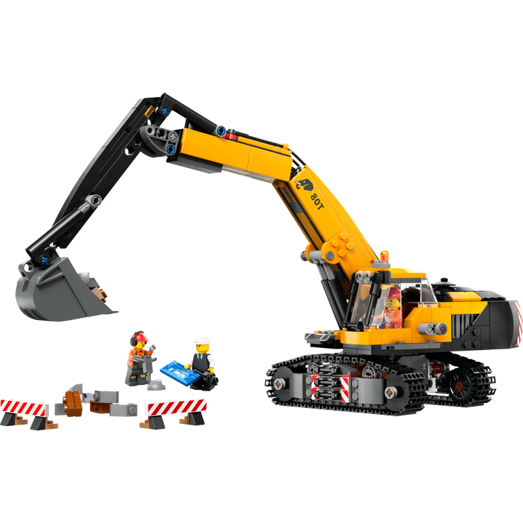 Yellow Construction Excavator